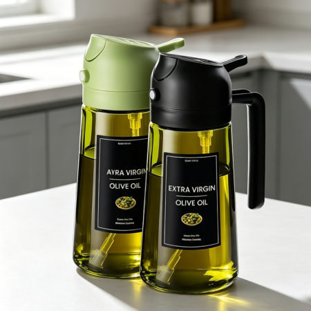 2-in-1 Light-Proof Glass Oil Sprayer Dispenser