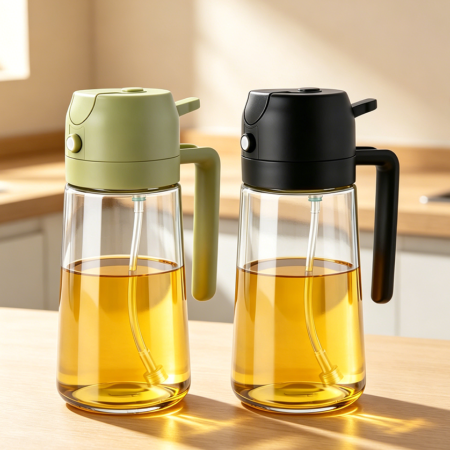 2-Pack Glass Oil Sprayer Dispenser Set
