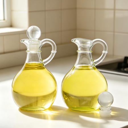2-Pack Round Glass Oil Vinegar Cruet