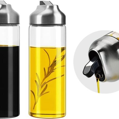 2-Pack Glass Oil Dispenser Automatic Set