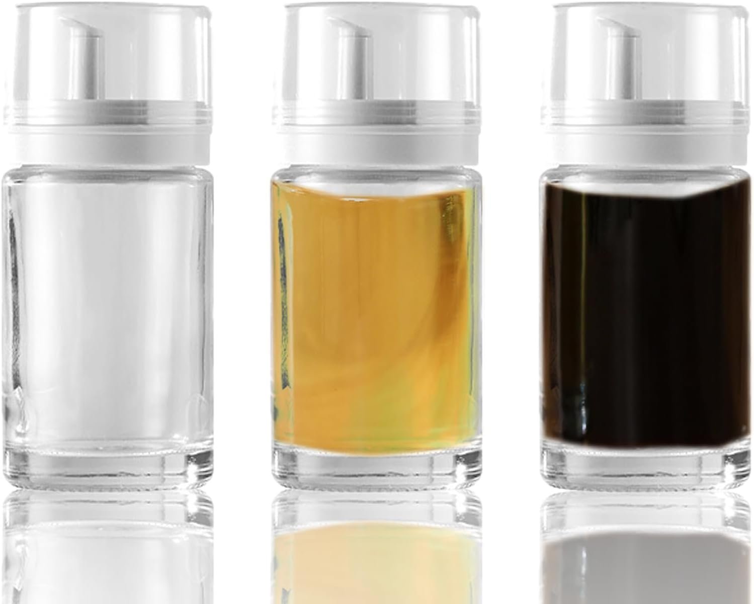 3-Pack Glass Oil Vinegar Dispenser Set