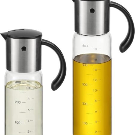2-Bottle Glass Oil Vinegar Dispenser Set
