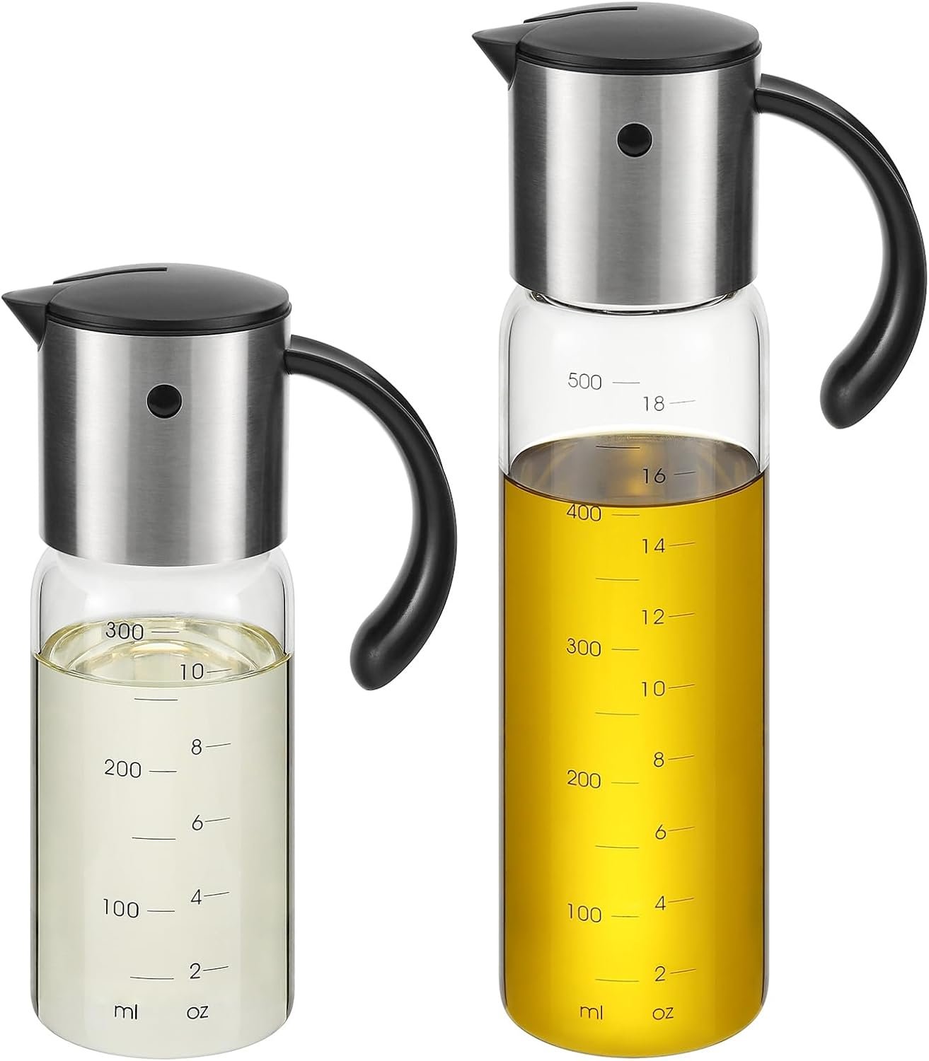 2-Bottle Glass Oil Vinegar Dispenser Set