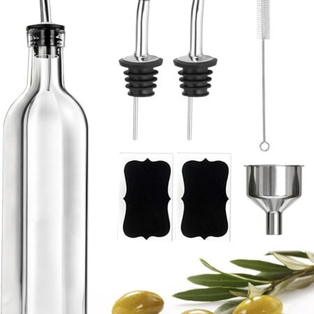 1-Pack Glass Oil Dispenser Bottle Set