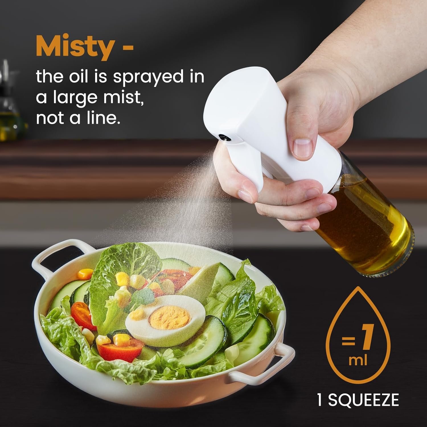 Even-Spray Glass Oil Dispenser with Filter - Image 2
