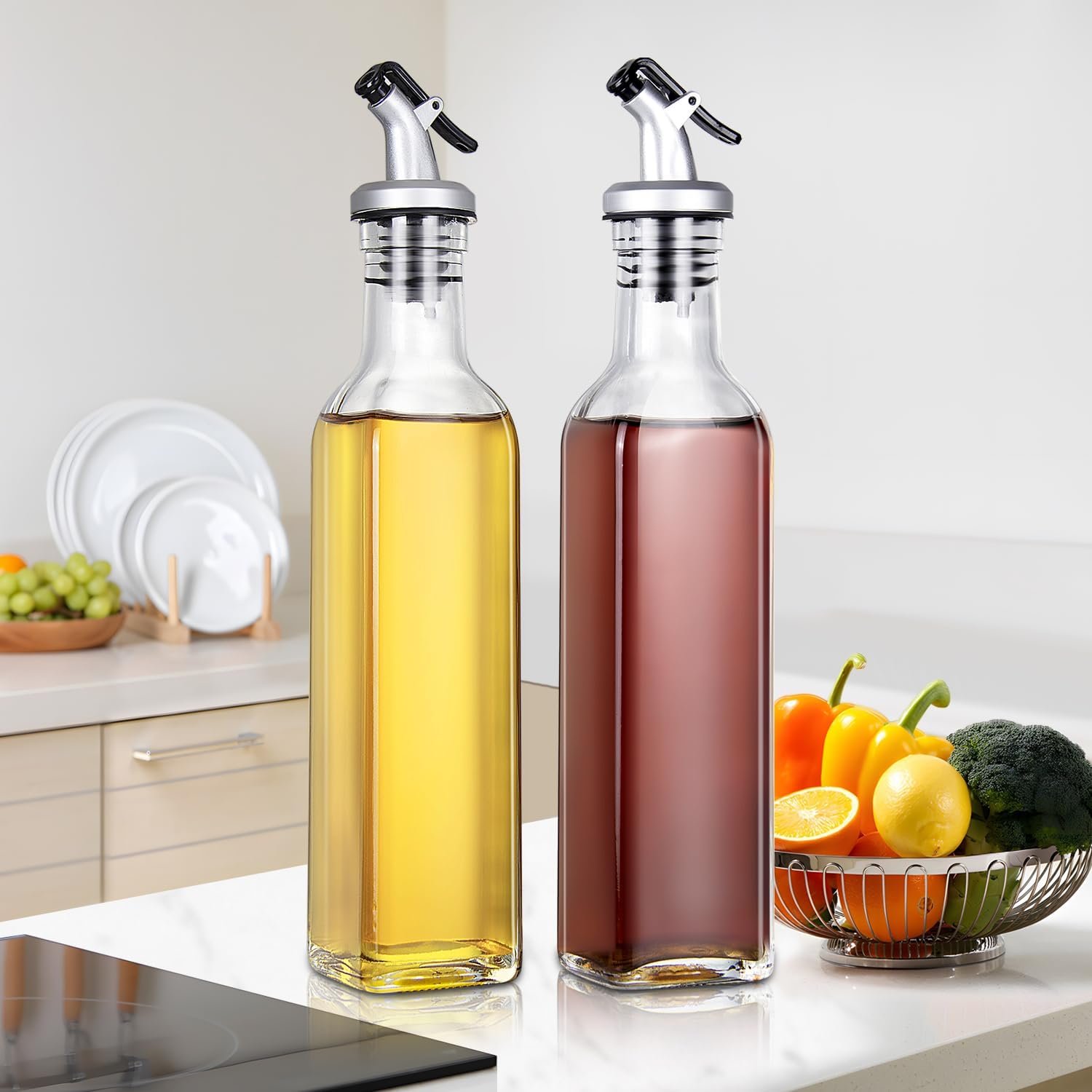 6-Pack Glass Oil Vinegar Dispenser Set - Image 2