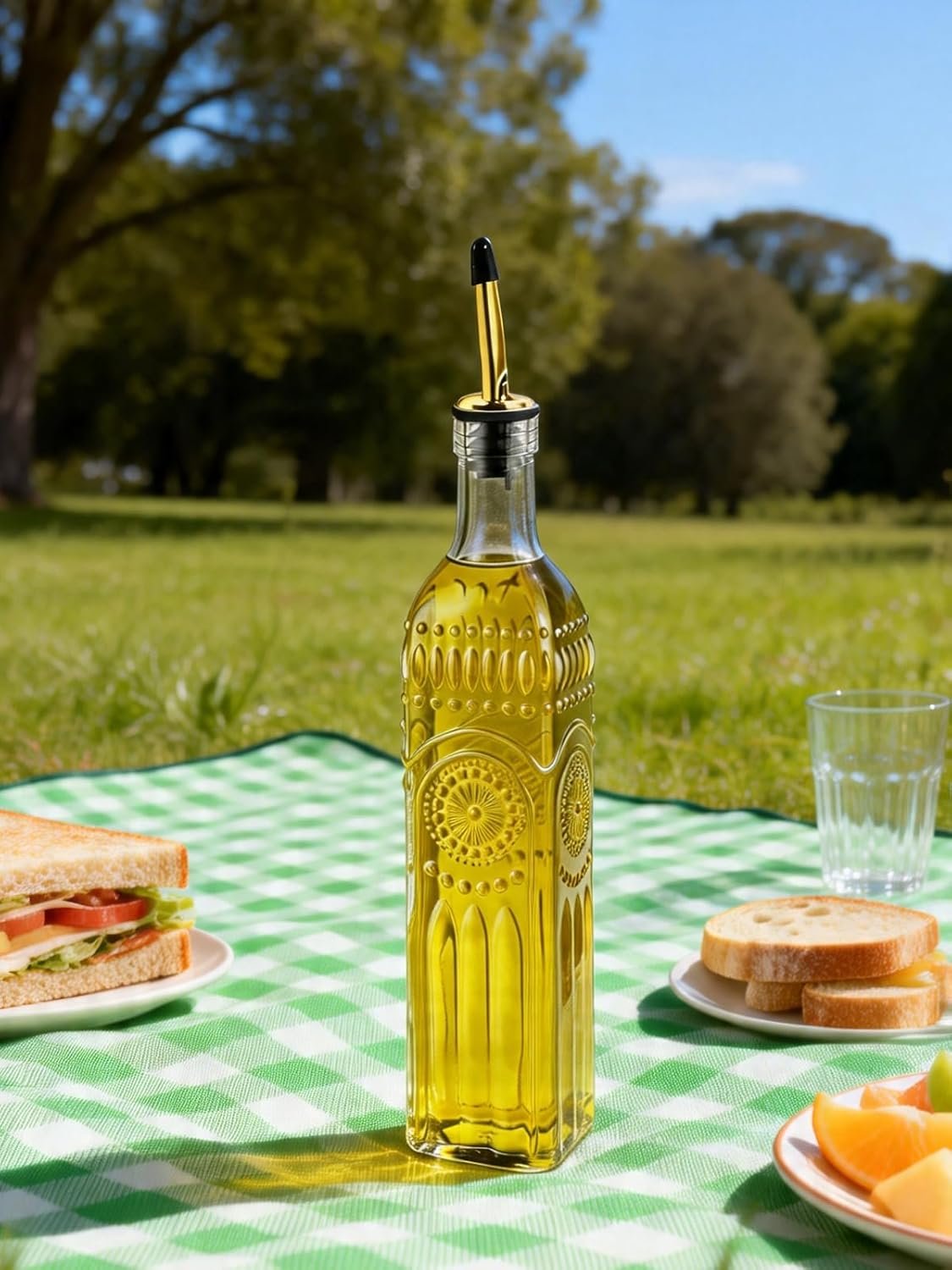 2-Pack Square Glass Oil Vinegar Dispenser - Image 2