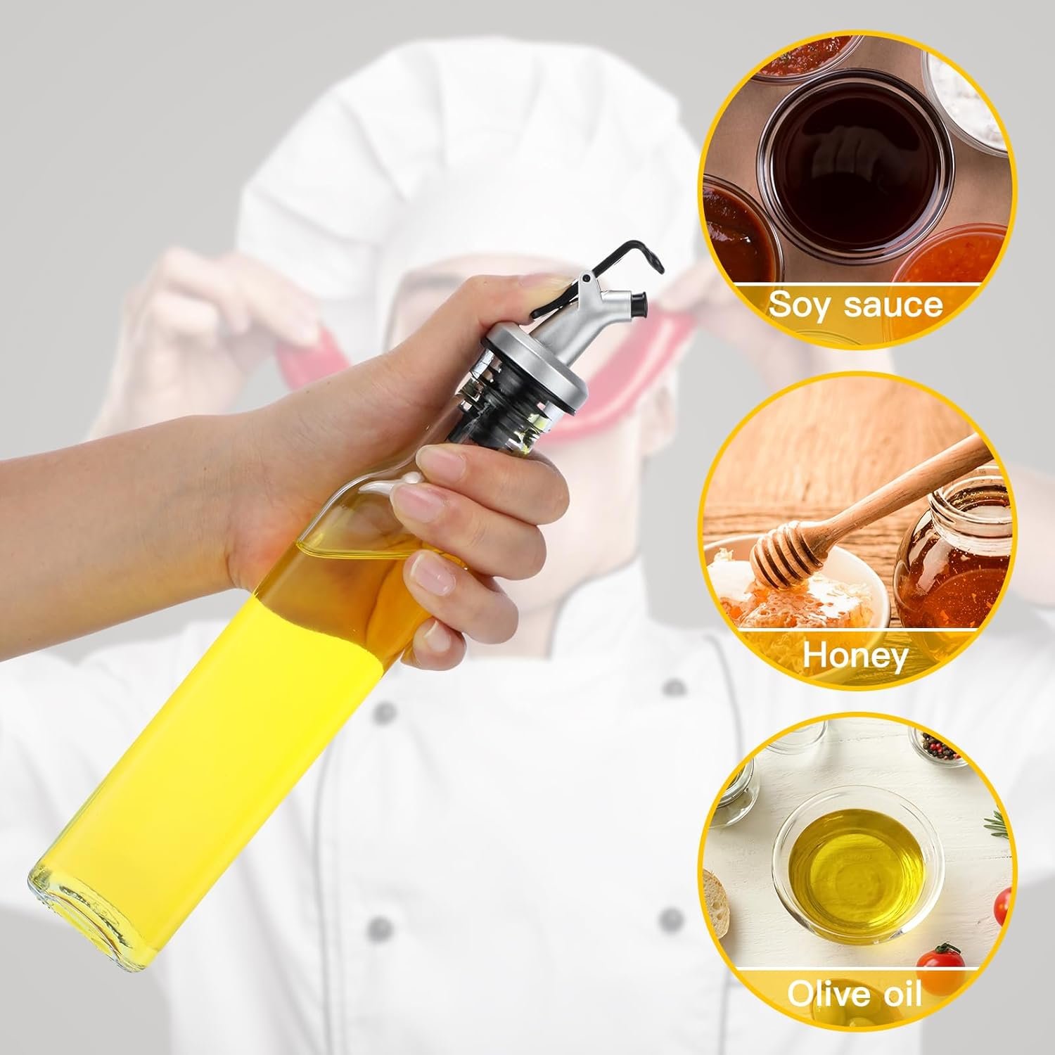 12-Pack Glass Oil Dispenser Bottle Set - Image 2