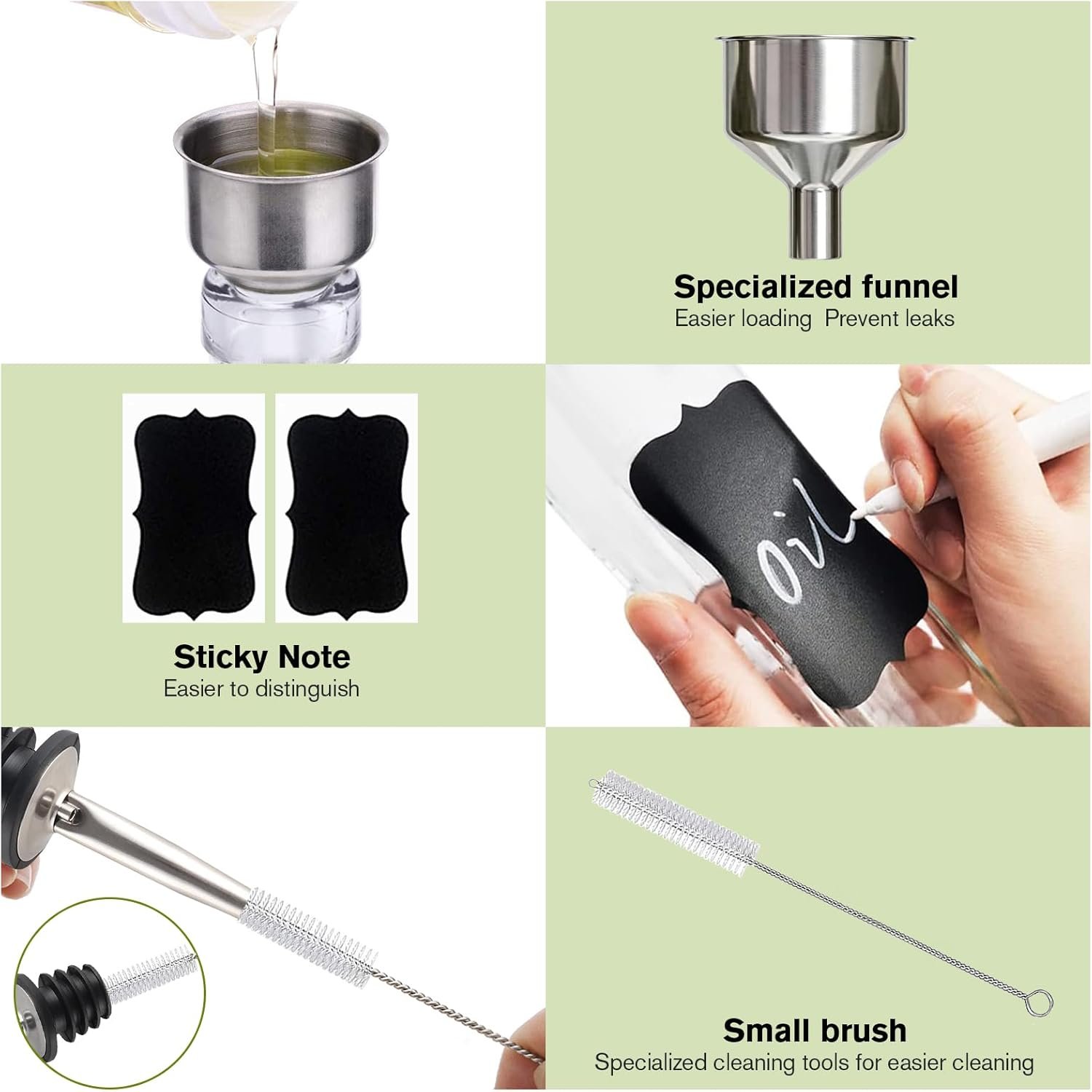 1-Pack Glass Oil Dispenser Bottle Set - Image 2