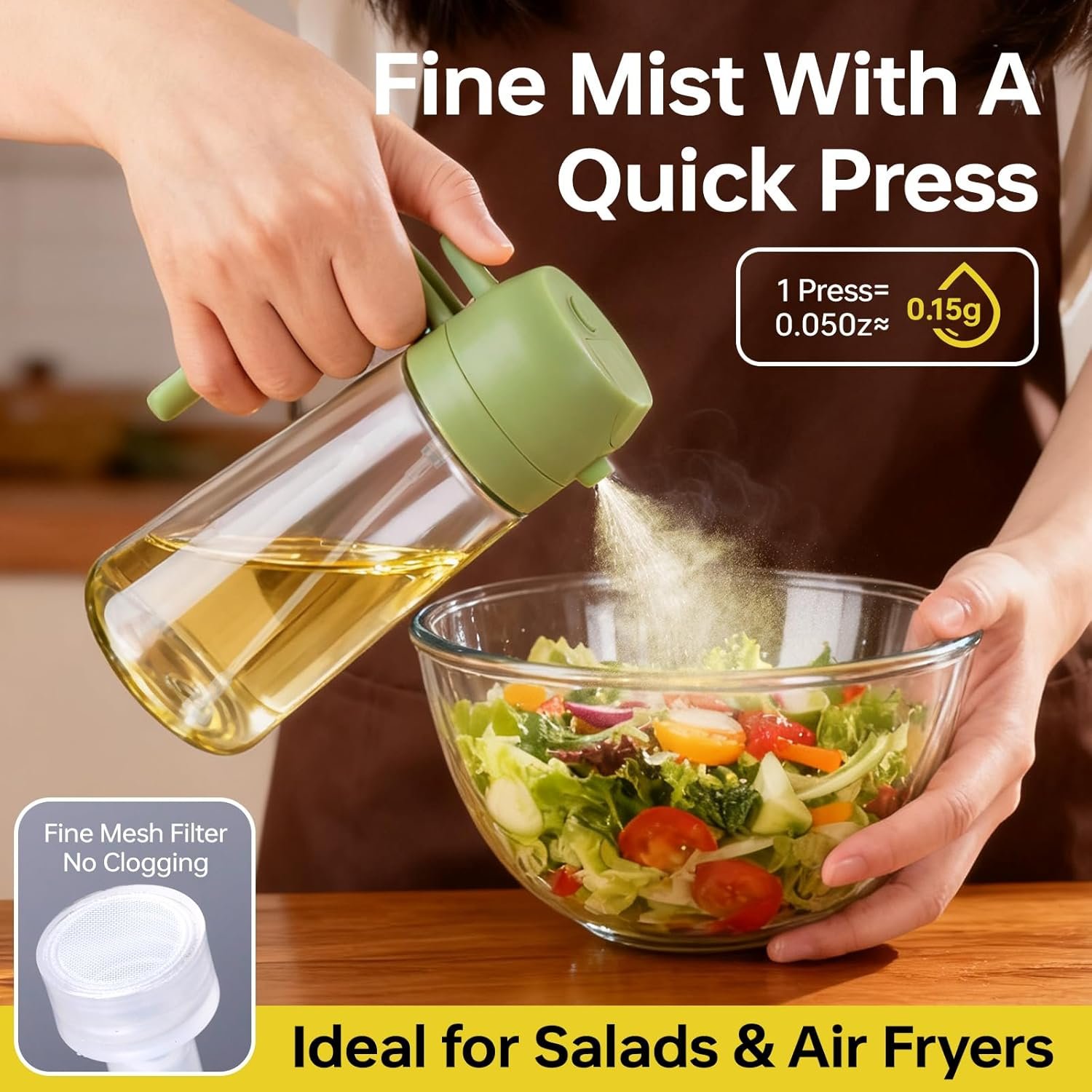 2-Pack Glass Oil Sprayer Dispenser Set - Image 2