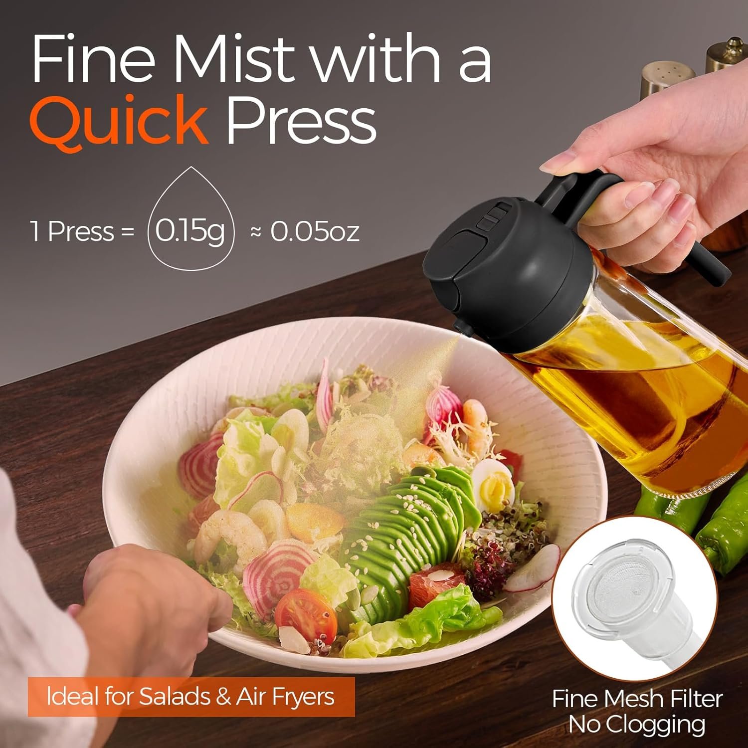 2-in-1 Glass Oil Sprayer with Stickers - Image 2